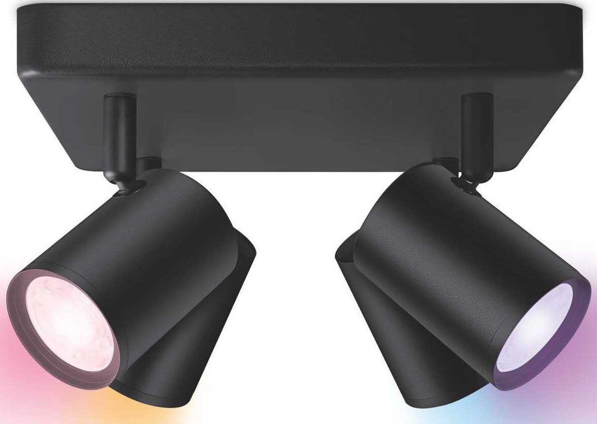 WiZ LED Deckenspots IMAGEO, Leuchtmittel wechselbar, warmweiß - kaltweiß, Millionen Farben und dynamische Lichtmodi