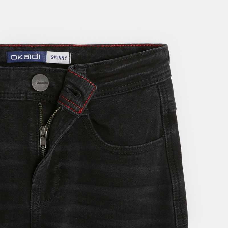 Jean skinny bi-stretch à effet délavé garçon