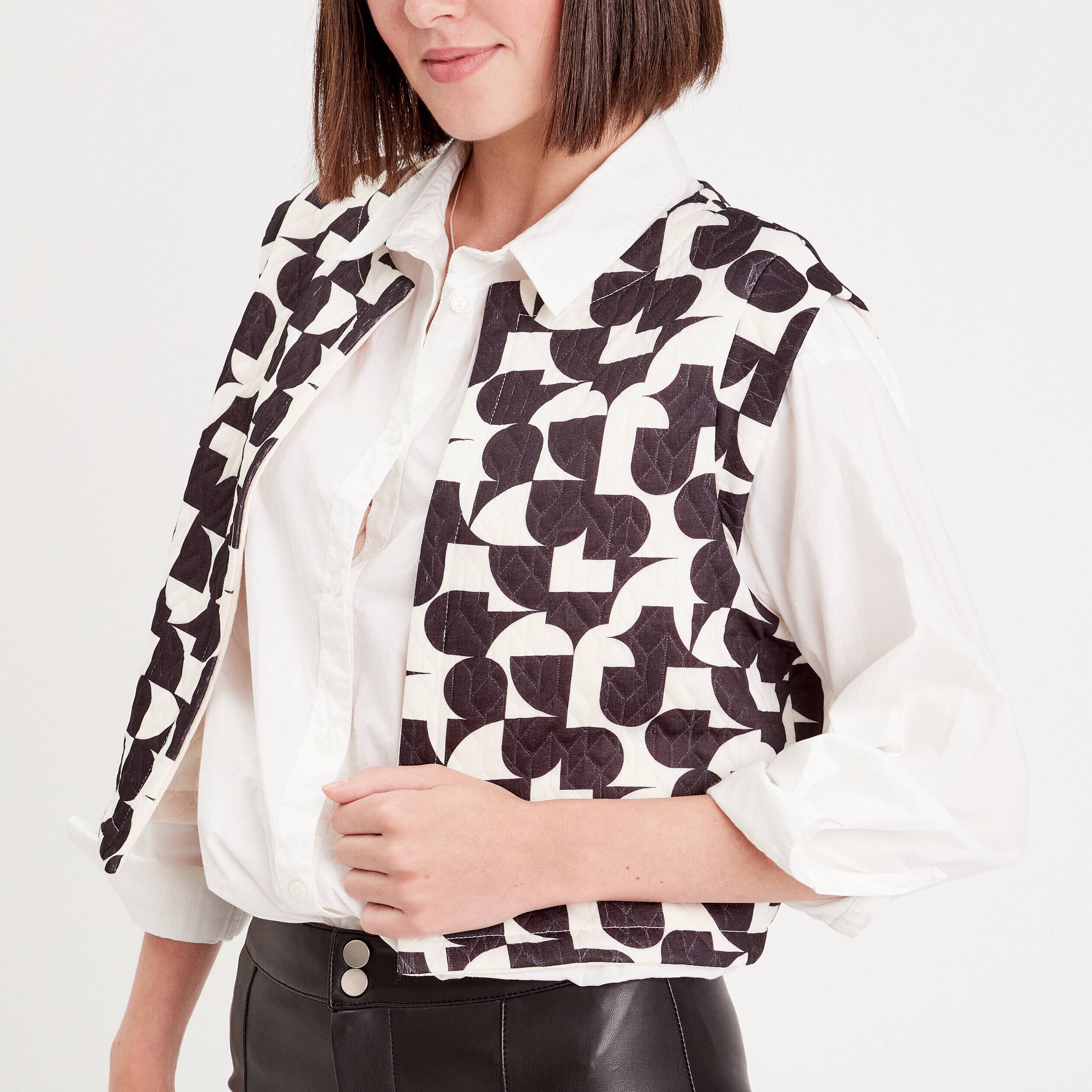 Veste sans manches matelassée ecru femme | Cache Cache