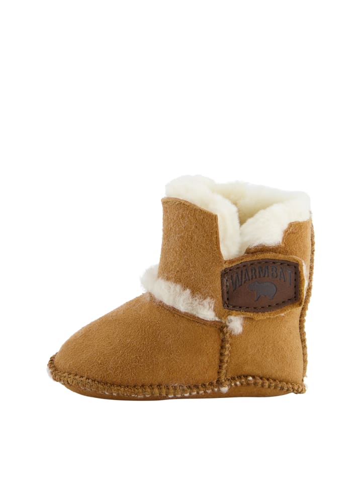 Warmbat Hausschuhe Hay Baby Bootie in Cognac günstig kaufen
