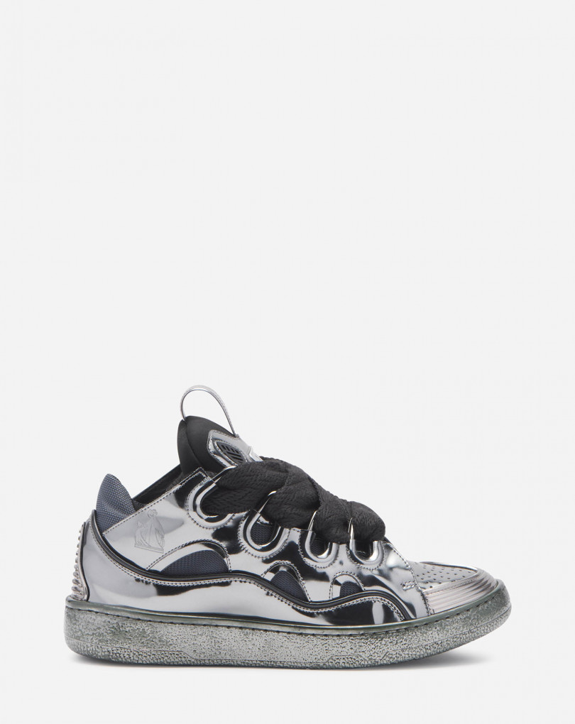 SNEAKERS CURB EN CUIR METALLISÉ