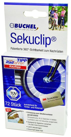 Büchel 3M Scotchlite Sekuclip 80mm Speichenreflektoren (72 Stück) kaufen | Bike-Discount