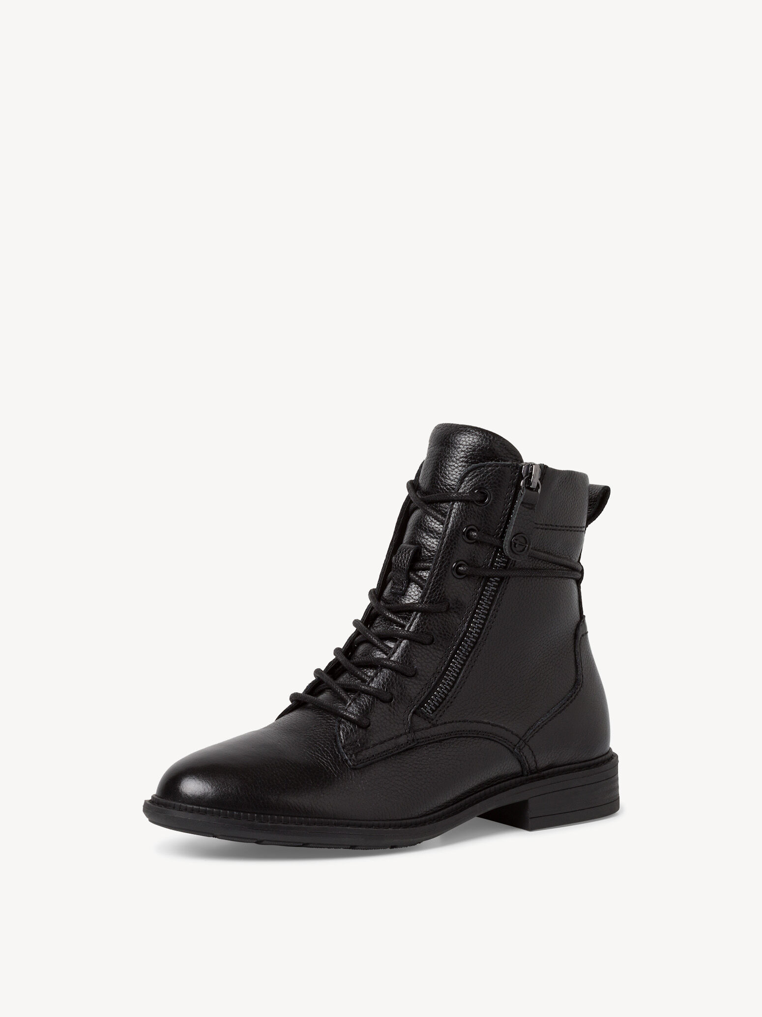 Bottine en cuir - noir