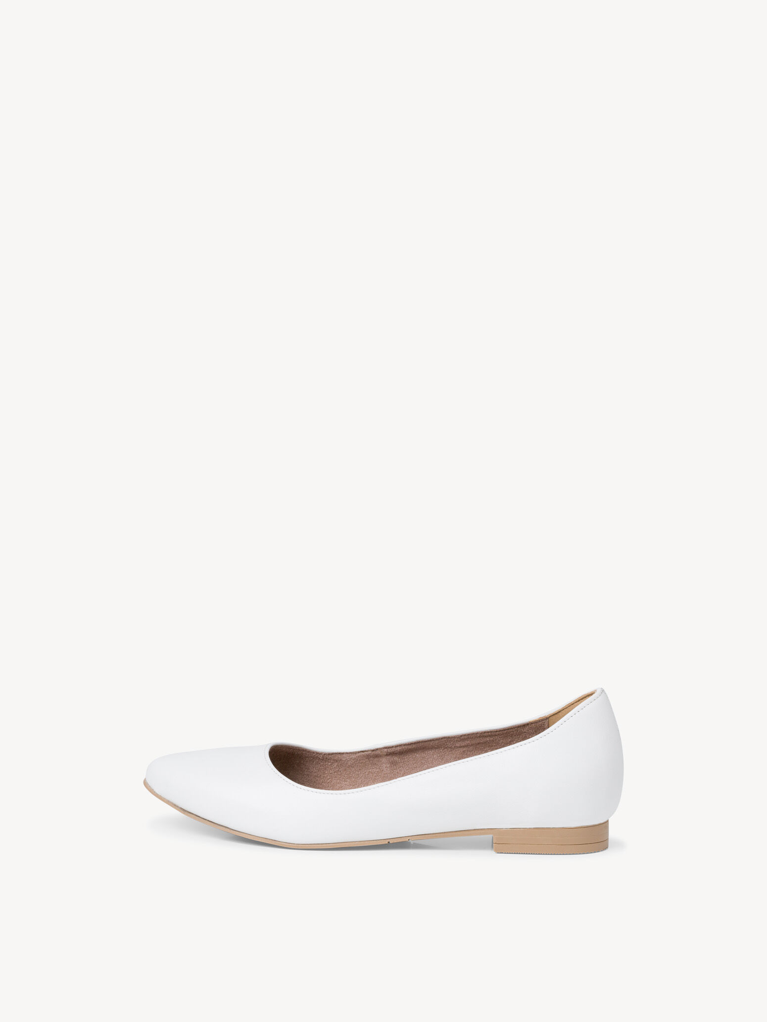 Ballerine en cuir - blanc