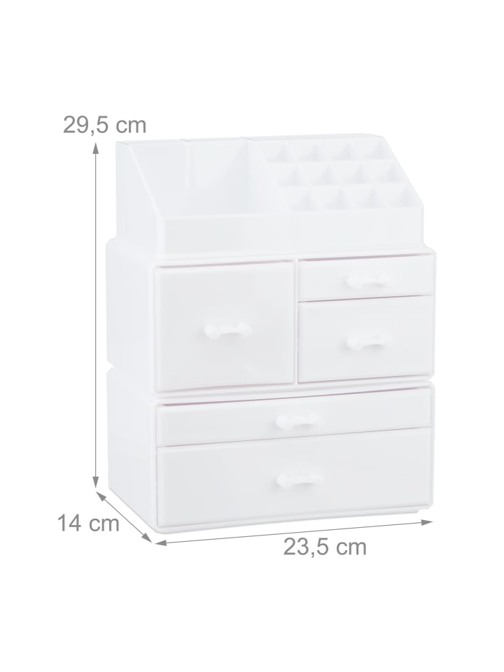 relaxdays Makeup Organizer in Weiß günstig kaufen onesize