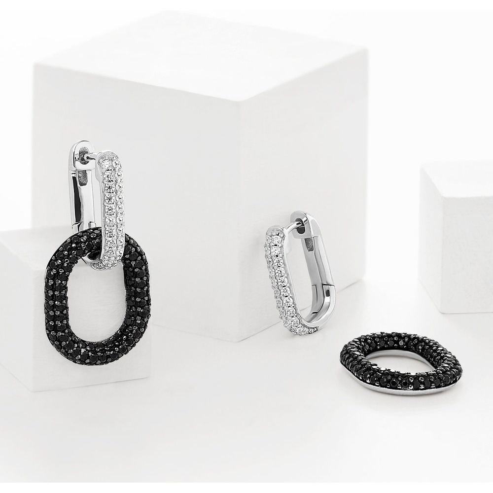 Jette Créoles 925 Argent Boucles d'oreilles