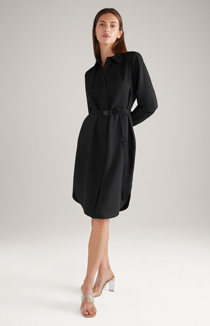 Hemdblusen-Kleid in Schwarz