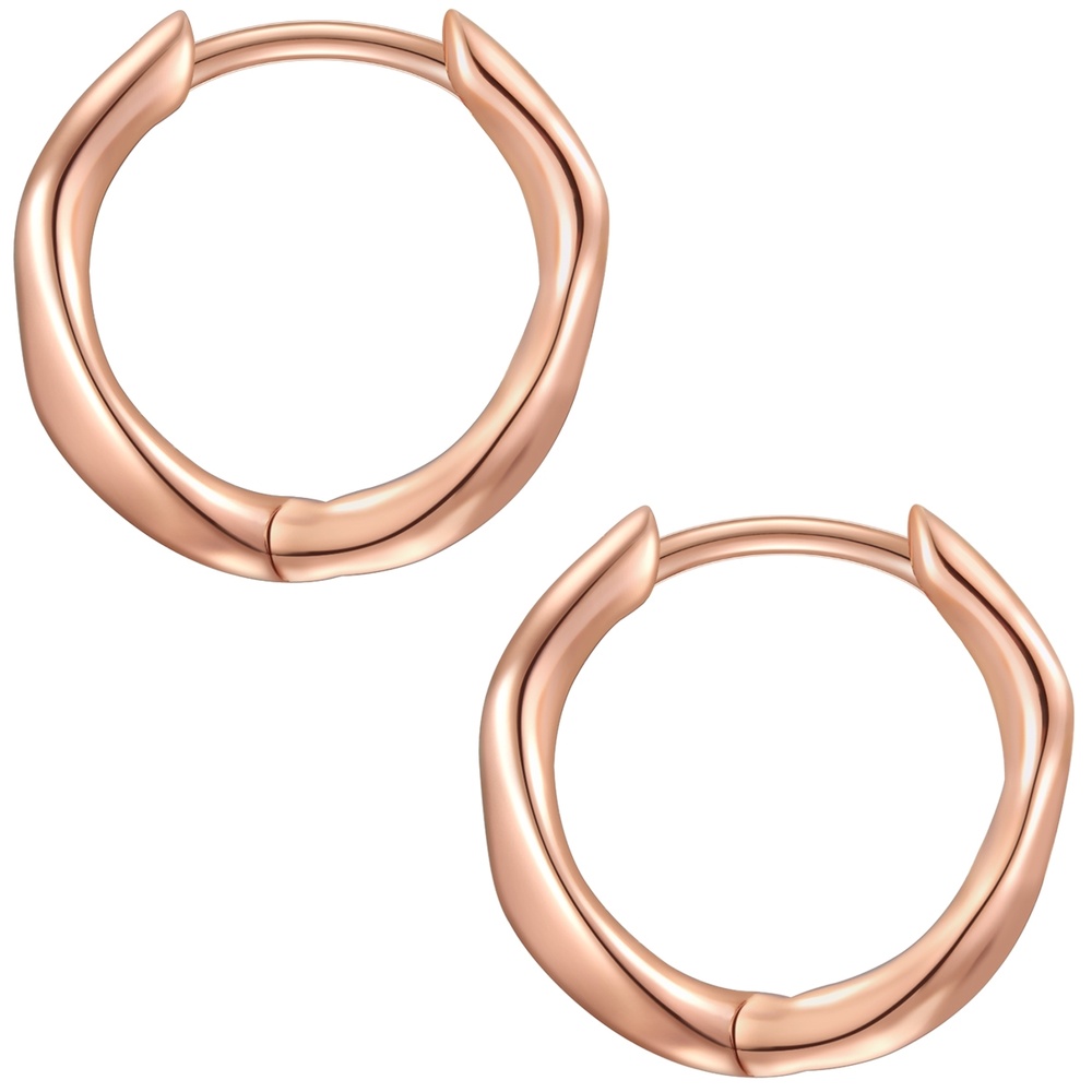 Glanzstücke München Créoles en argent Argent sterling en Or rose Boucles d'oreilles