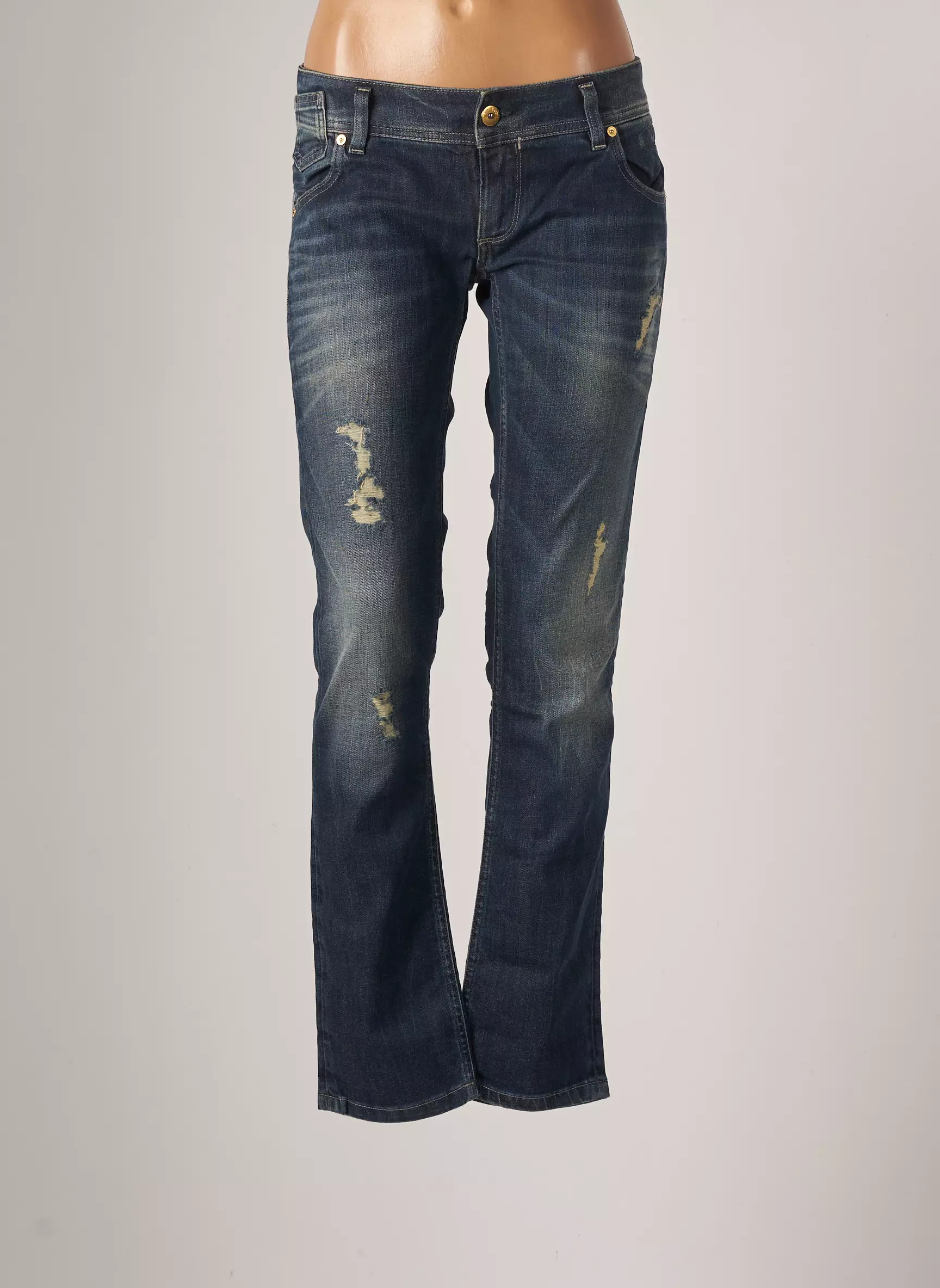 Freesoul Jeans Coupe Droite Femme couleur bleu