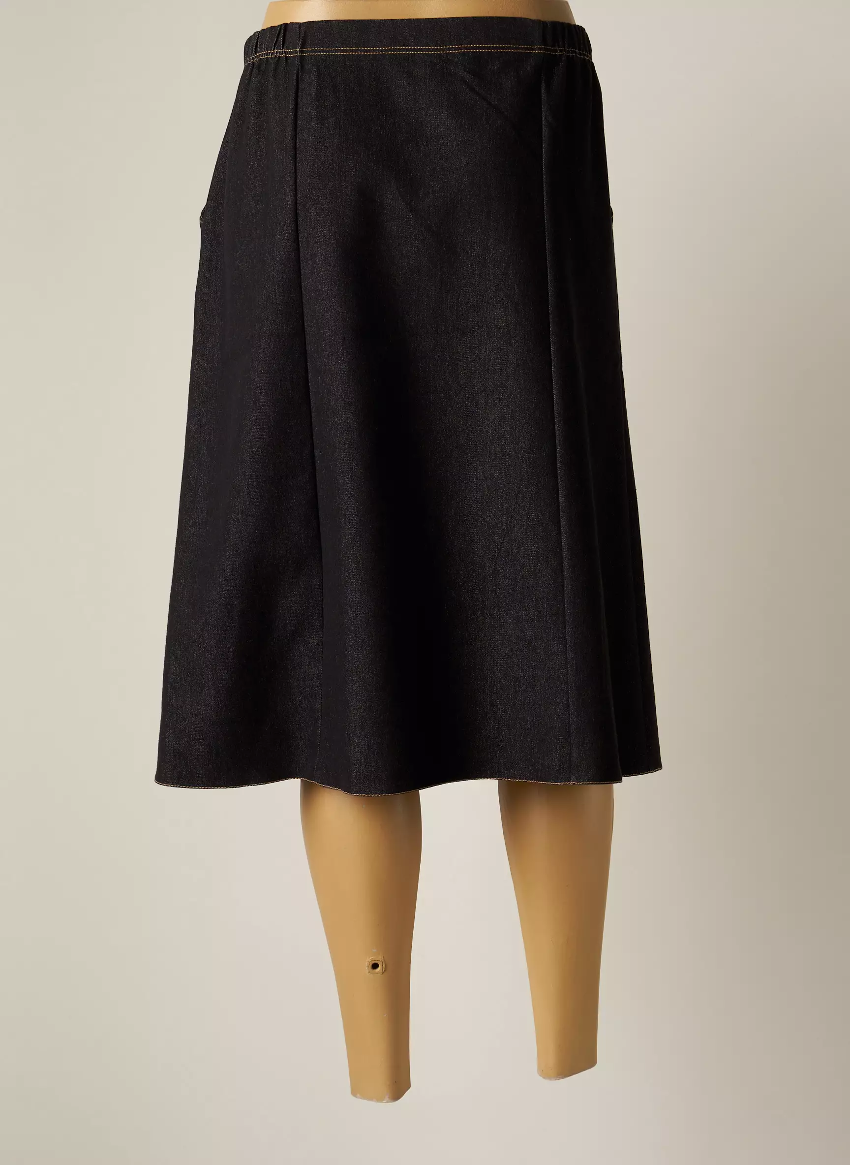 Plurielles Jupes Mi Longues Femme couleur noir