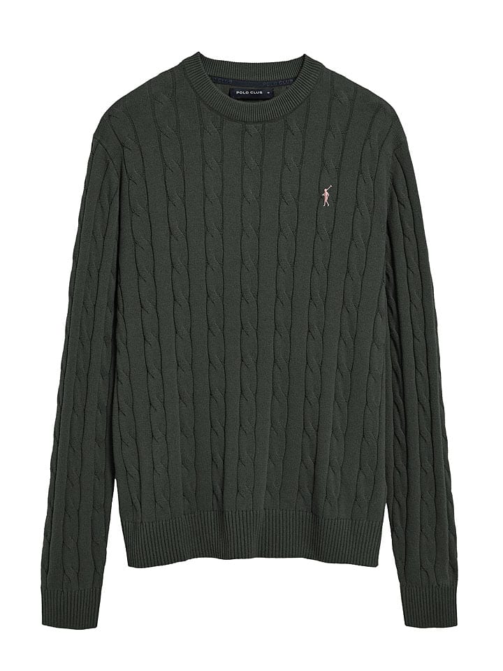 Polo Club Pullover in Dunkelgrün günstig kaufen