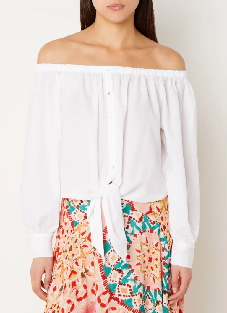 ba&sh Talena off-shoulder top with tie detail