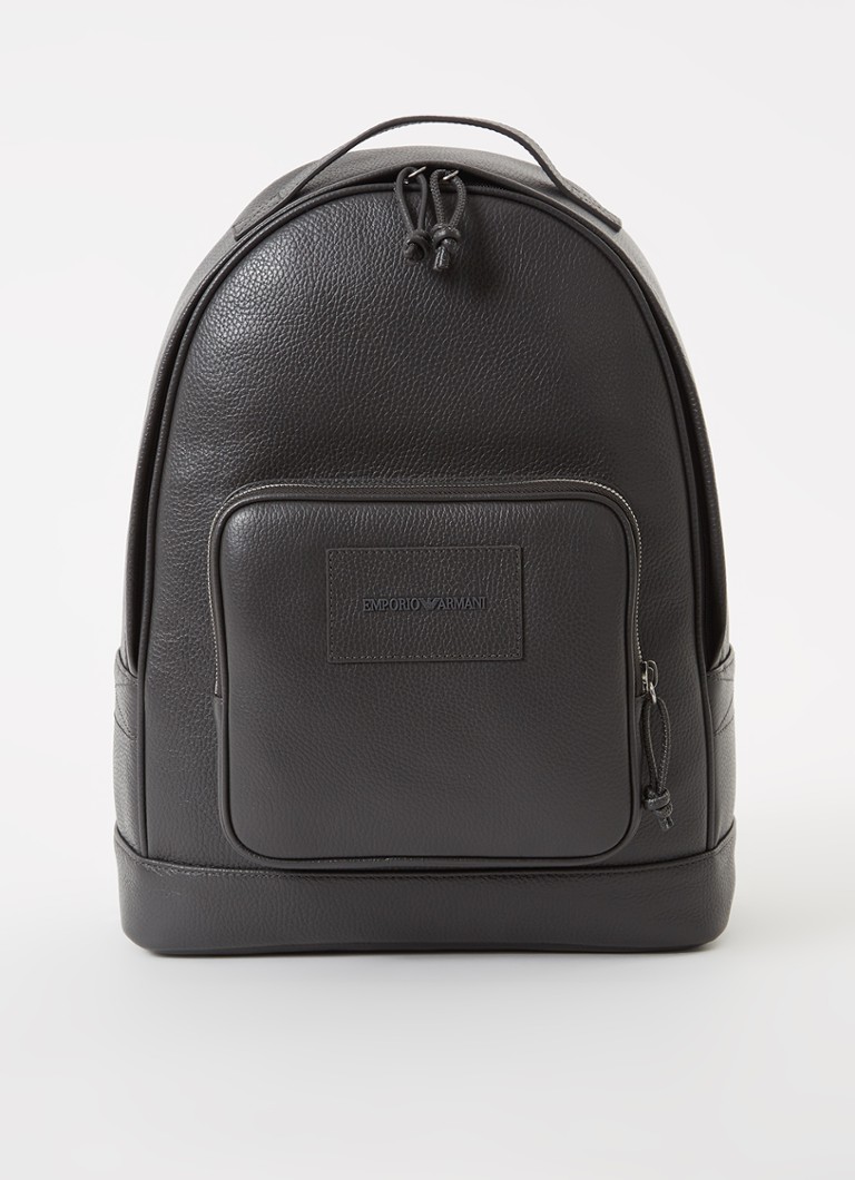 Kožený batoh Emporio Armani s přihrádkou na 13palcový notebook