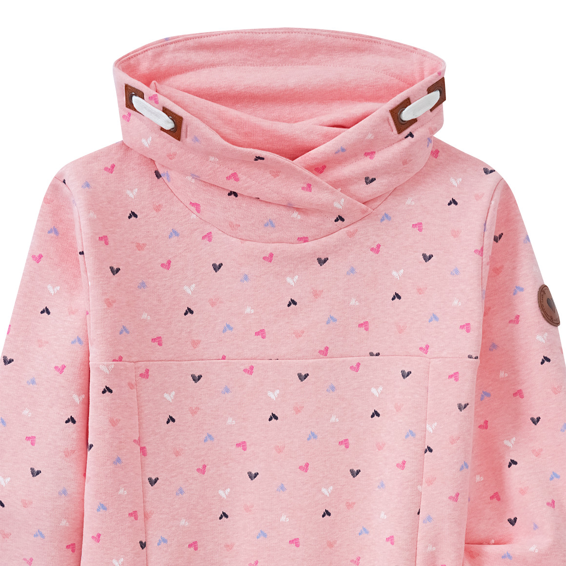 Mädchen Sweatkleid mit Schalkragen