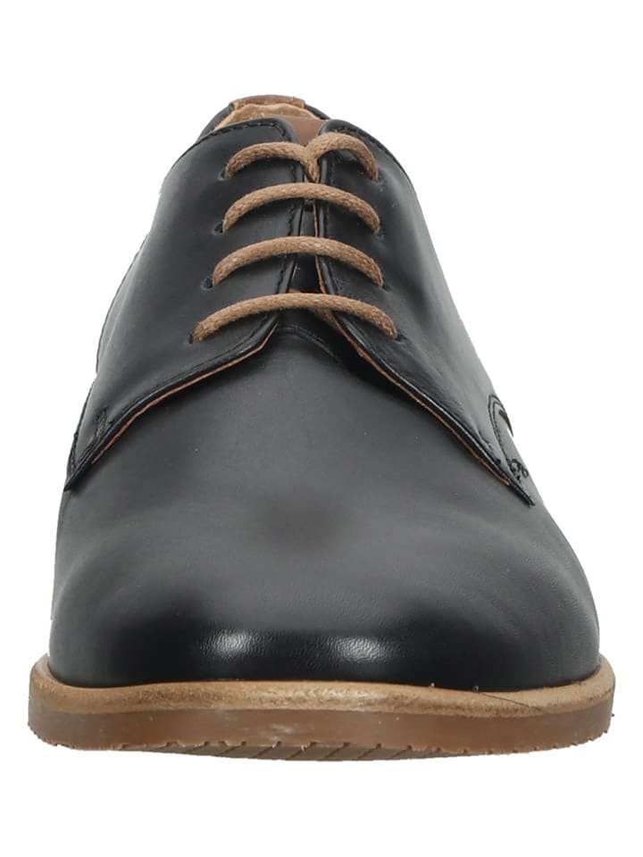 Gabor Leder-Schnürschuhe in Schwarz/ Hellbraun günstig kaufen