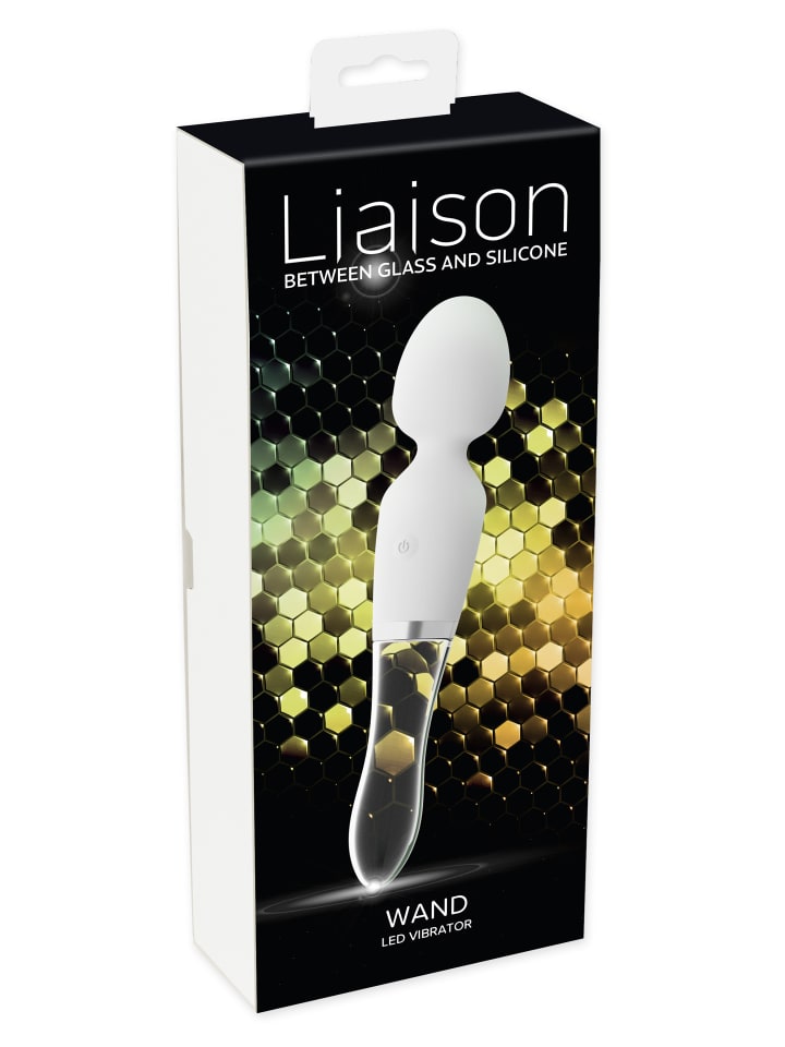 Liaison Massagestab Wand LED Vibrator in weiß günstig kaufen 21,5 cm