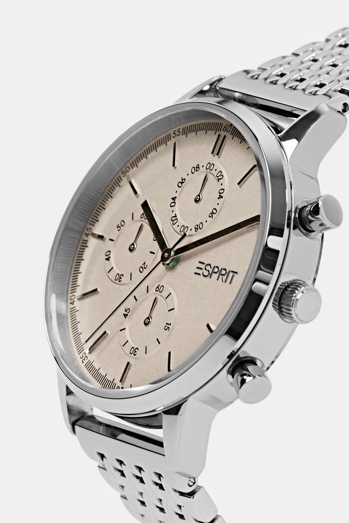 Edelstahl-Chronograph mit Gliederarmband