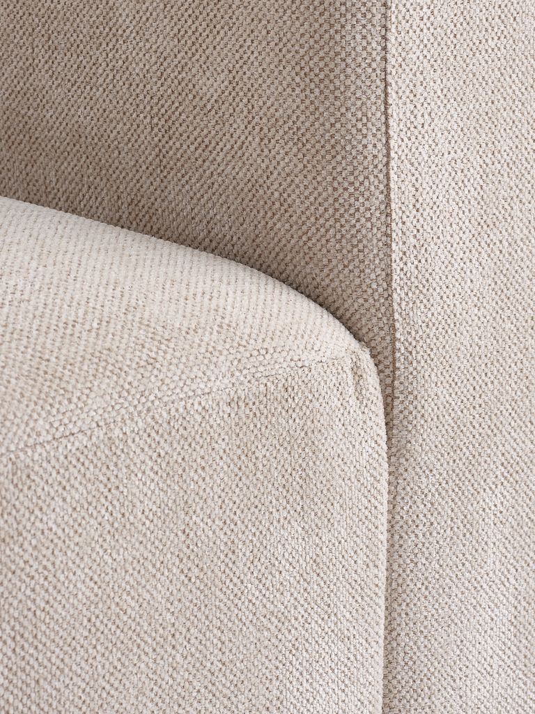 SKEJBY Modulares Sofa SKEJBY 3-Sitzer-Chaiselongue aus sandfarbenem Stoff