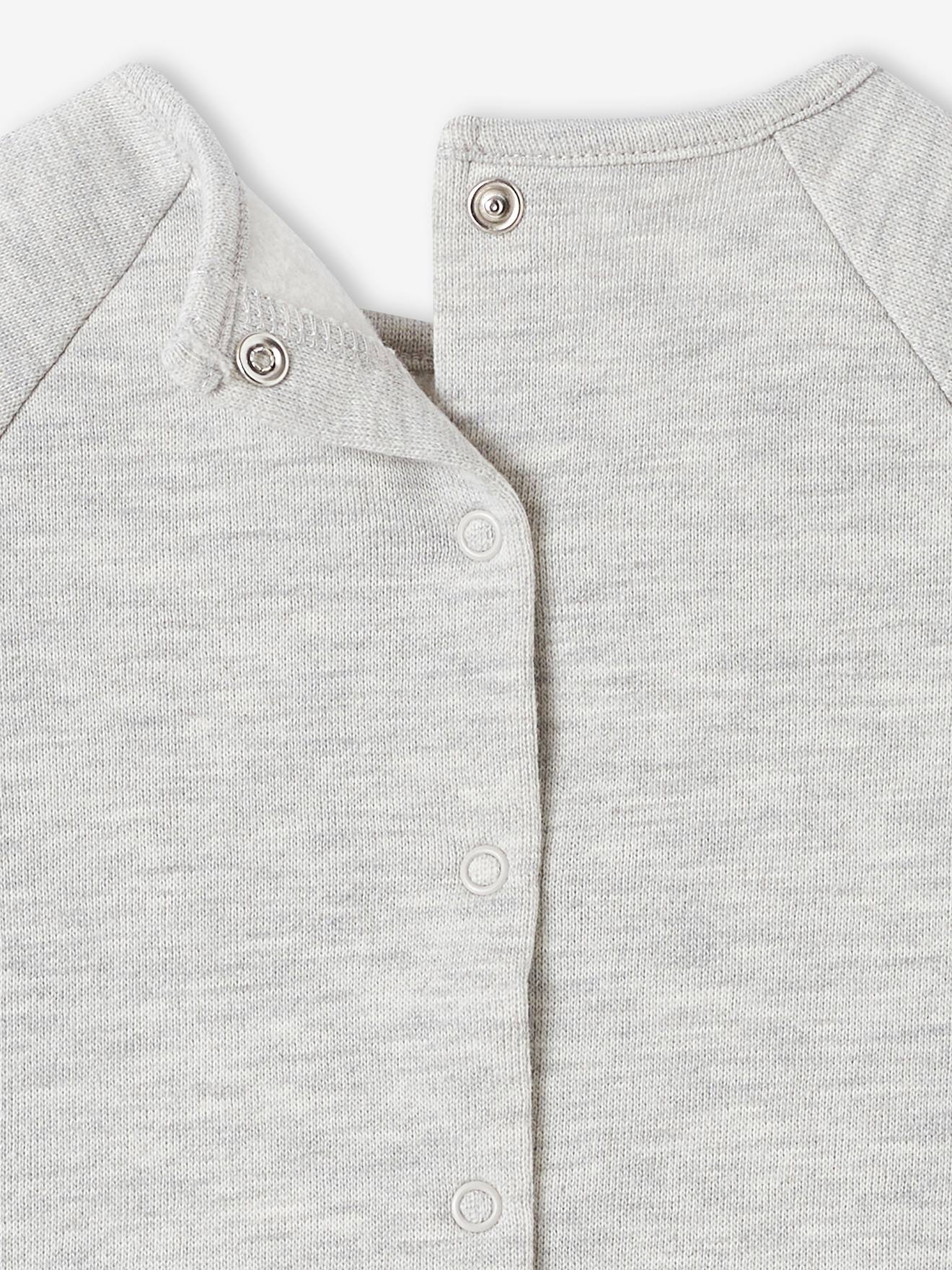 Vertbaudet Baby-Set: Sweatshirt & Hose - grau meliert