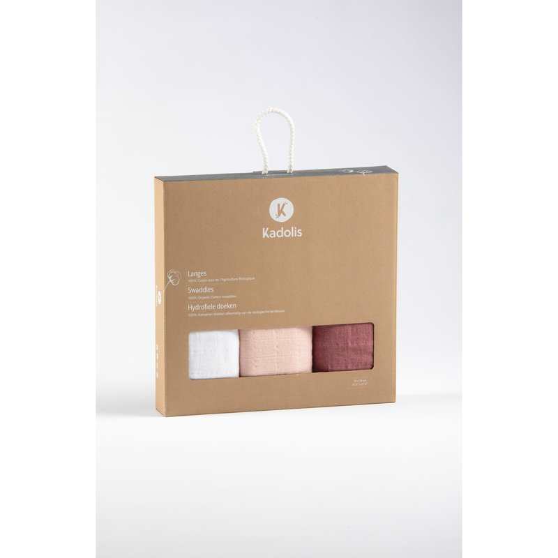Set de 3 langes Coton Bio unis