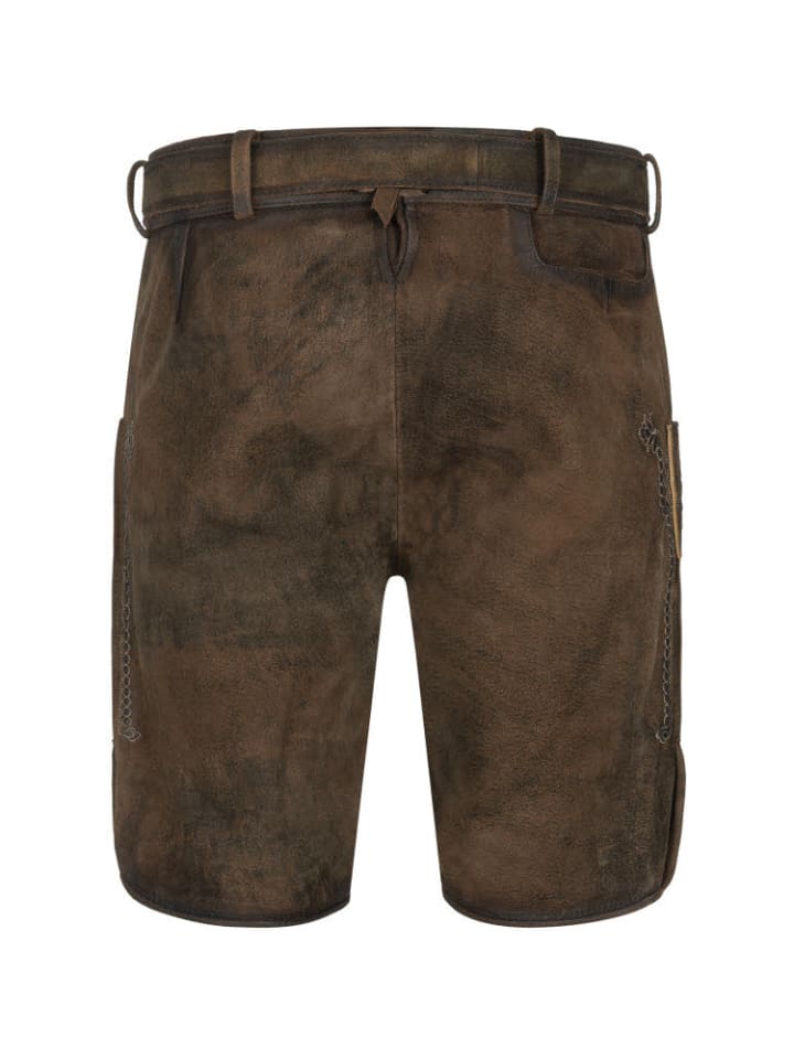 Nübler Lederhose kurz Luther in Dunkelbraun günstig kaufen