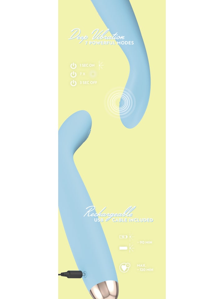 Cuties Vibrator Mini Vibrator in blau günstig kaufen 18,5 cm
