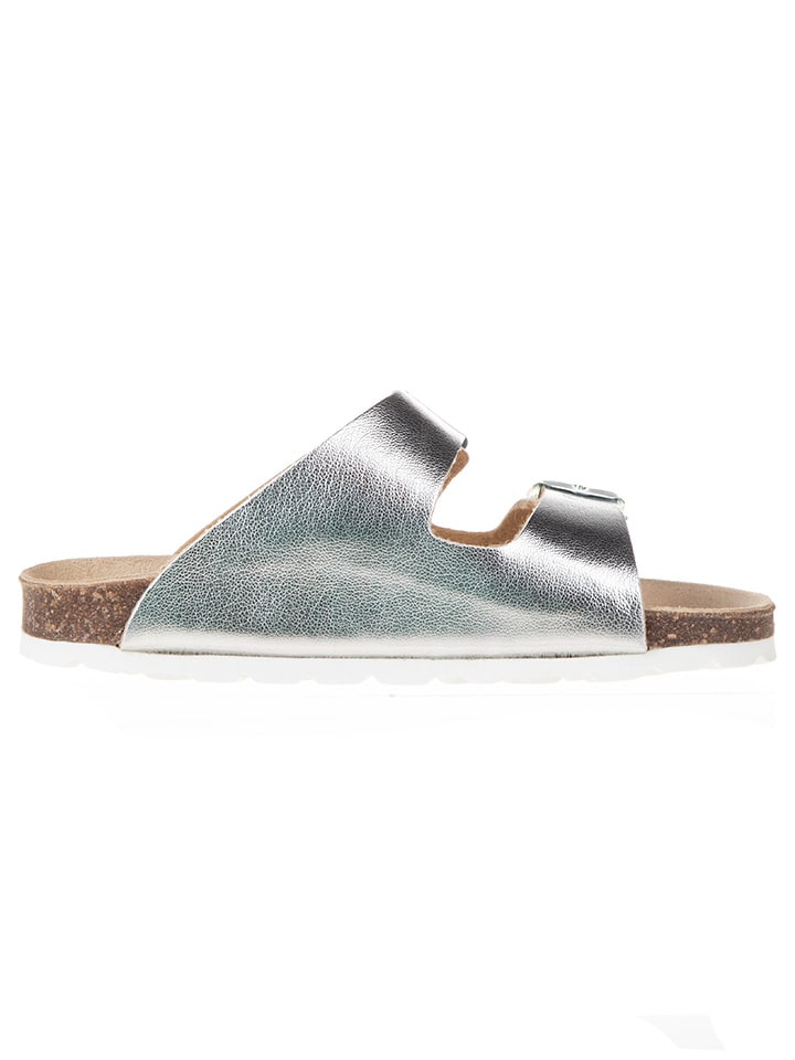 BIO PINGÜIN Pantoletten in Silber günstig kaufen
