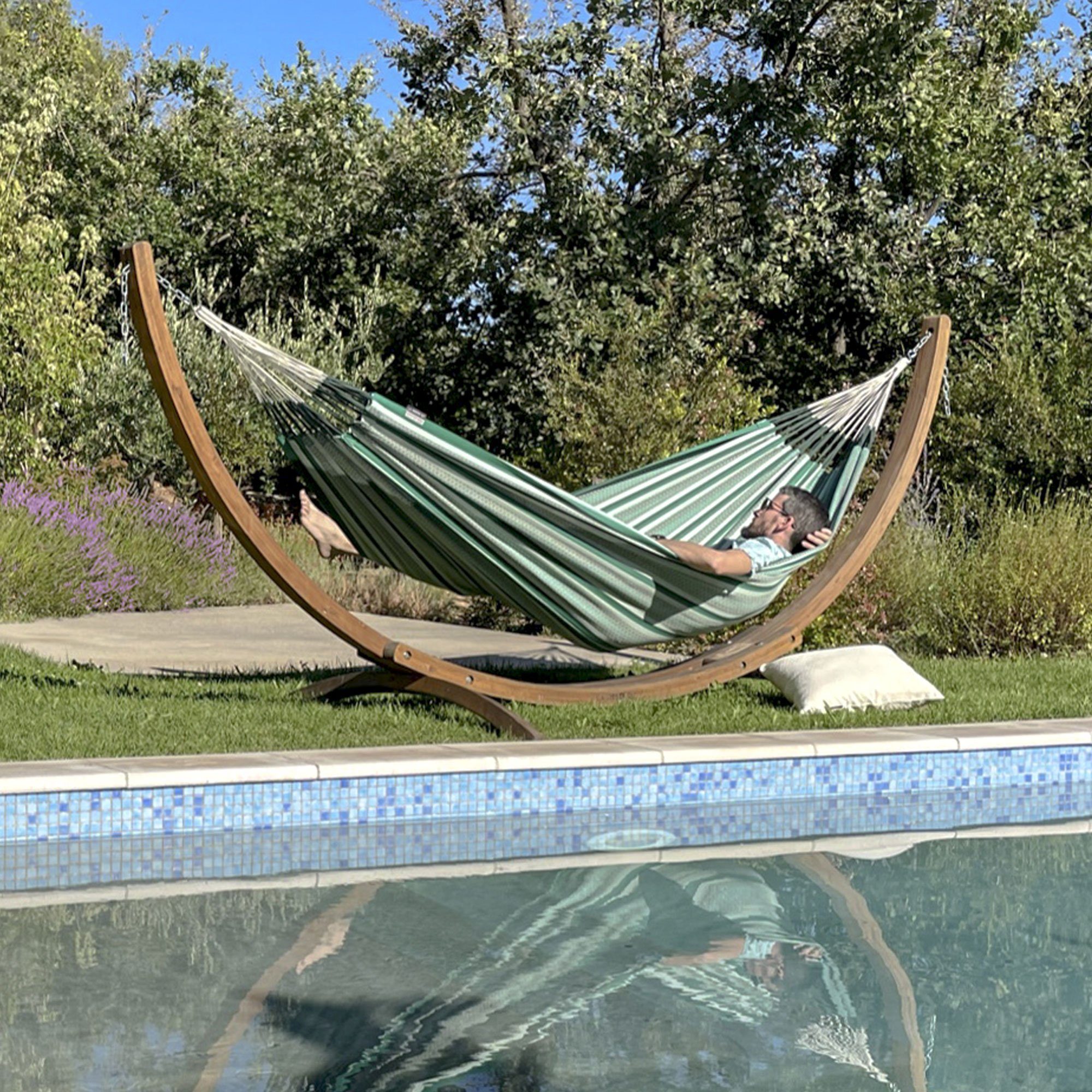 La Siesta Hängematte Doppel Hängematte Modesta Agave von La Siesta Bio Baumwolle Tuchhänge, Hochwertige Qualität