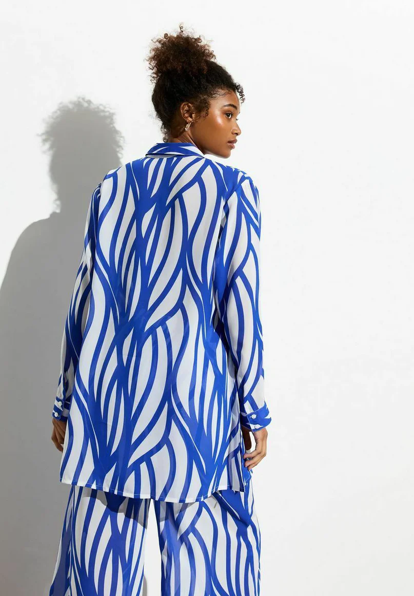 New Look LINE PRINT MANGA LARGA - Accesorio de playa
