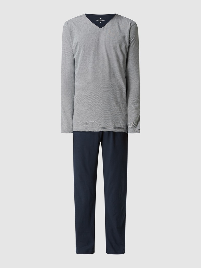 Pyjama aus Baumwolle in dunkelblau