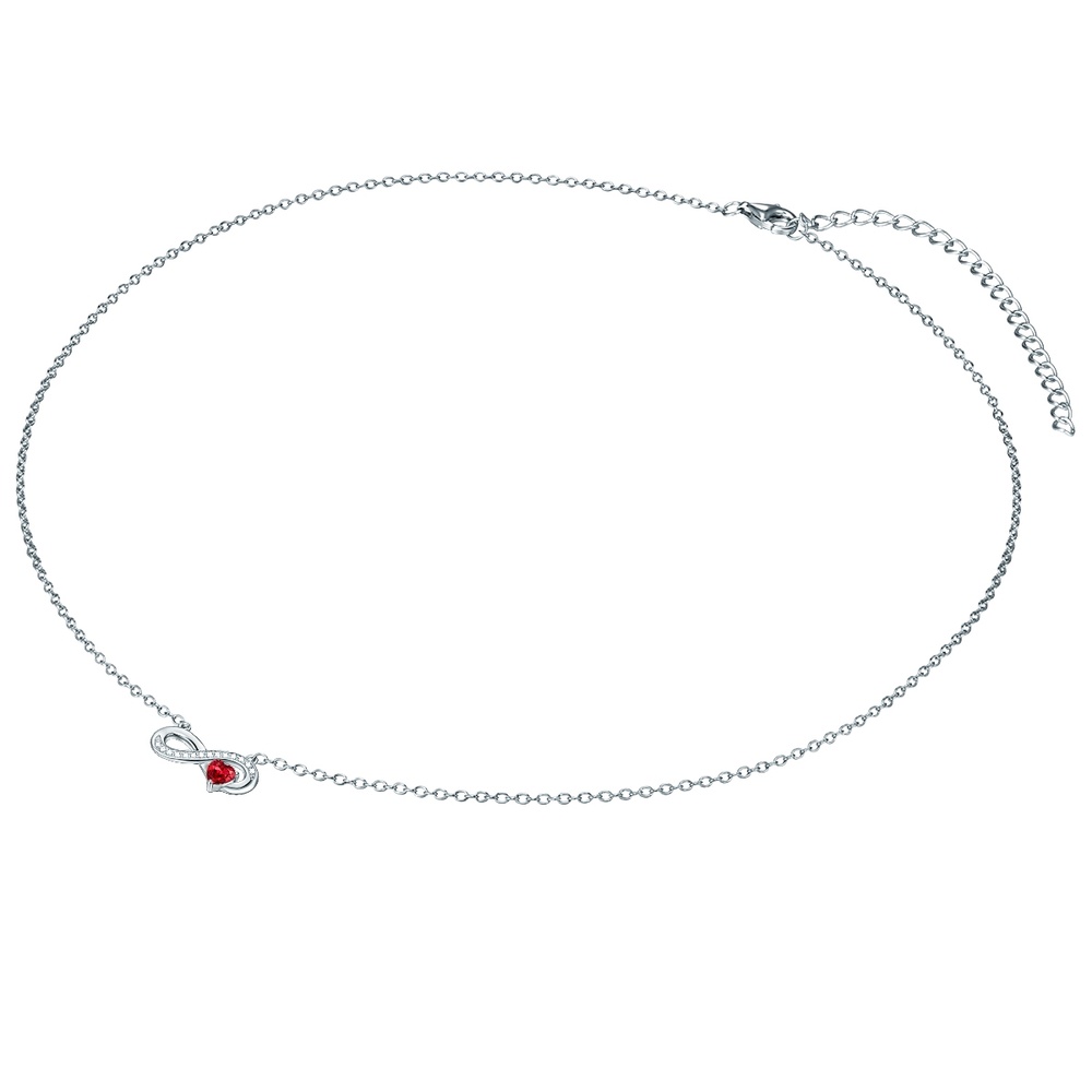 Rafaela Donata Collier en argent Infinity/coeur Argent sterling Oxyde de zirconium (CZ) en Argen collier