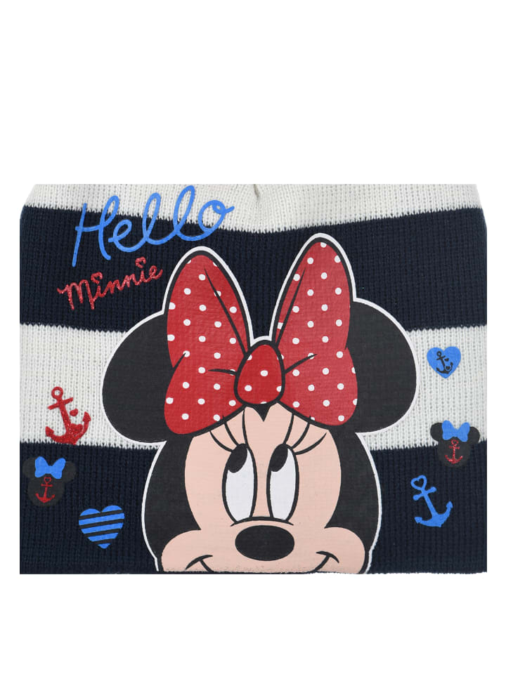 Disney Minnie Mouse Wintermütze mit Bommel in Dunkel-Blau günstig kaufen