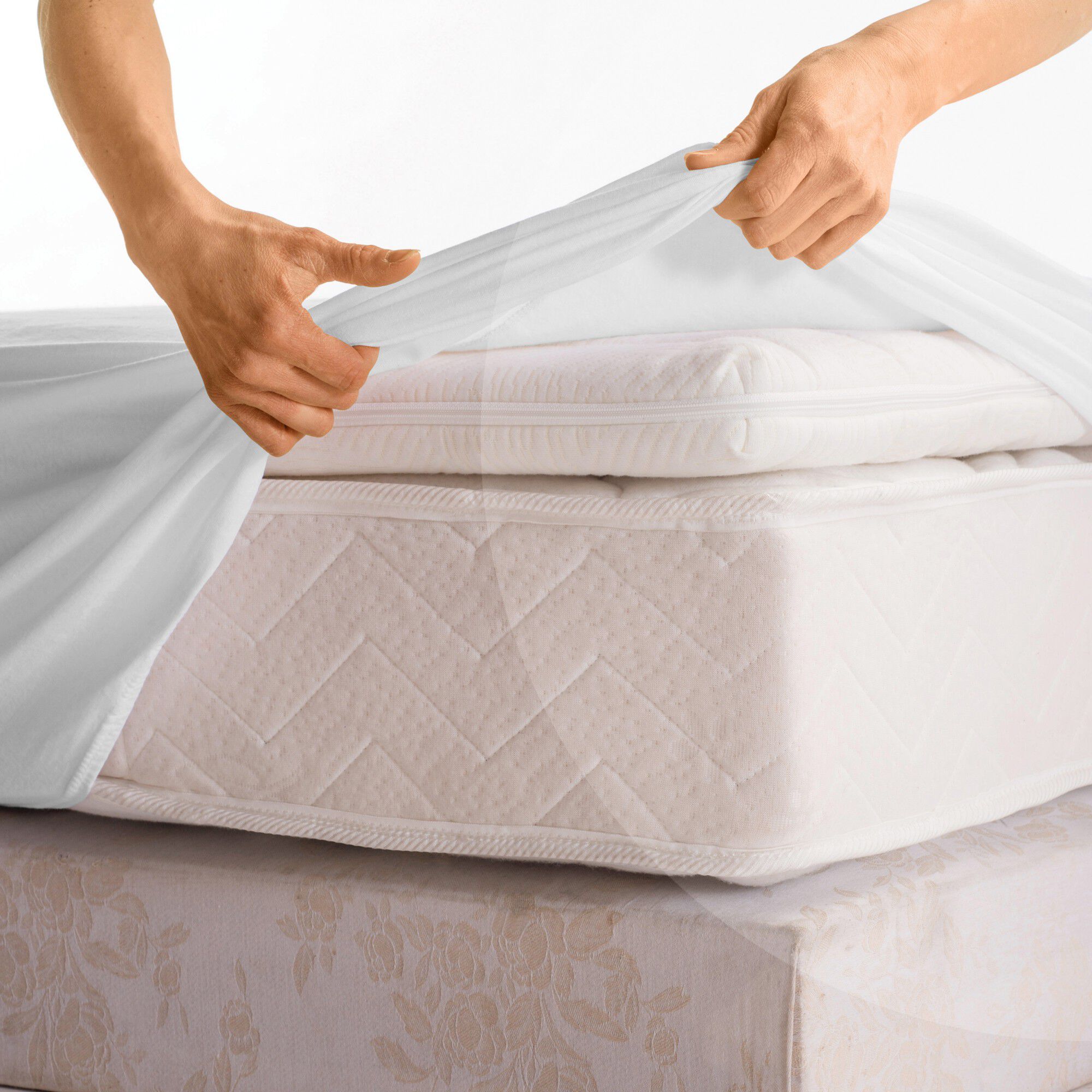 Protège-matelas molleton absorbant 400 g/m2 housse 40 cm