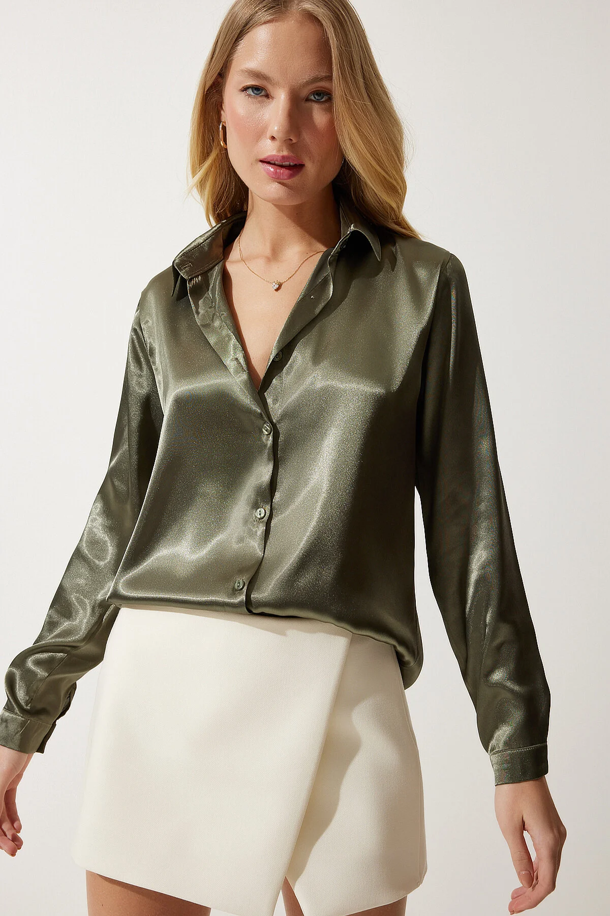 Happiness İstanbul  Hemde - Khaki - Regular Fit