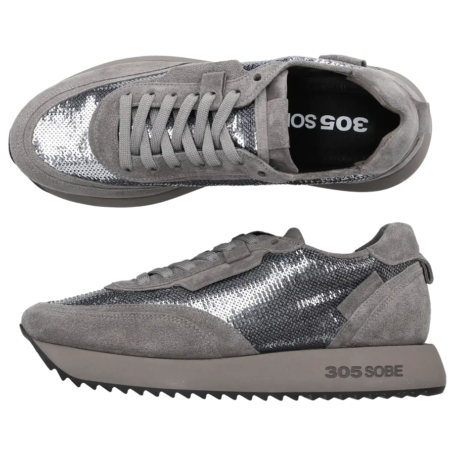305 SOBE - Sneaker low LAGUNA Veloursleder - grau