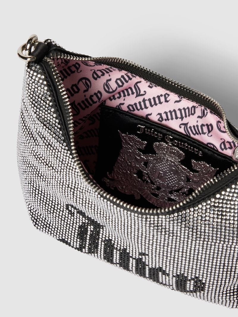 Hobo Bag mit Allover-Ziersteinbesatz Modell 'HAZEL' in black