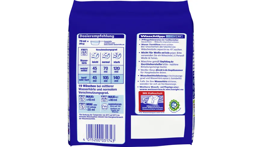 Weißer Riese Universal Megapearls Vollwaschmittel 1.14 kg