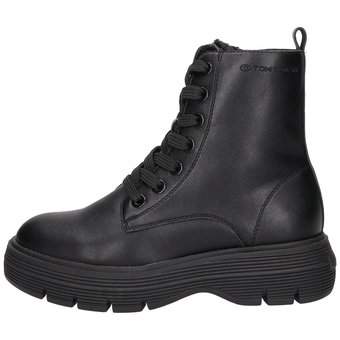 Tom Tailor Schnür Boots in schwarz