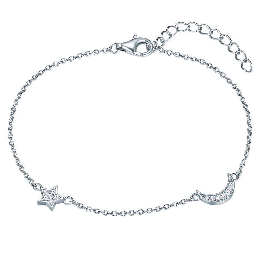 Rafaela Donata Bracelet Lune, étoiles Argent sterling Oxyde de zirconium (CZ) en Argent Bracelet