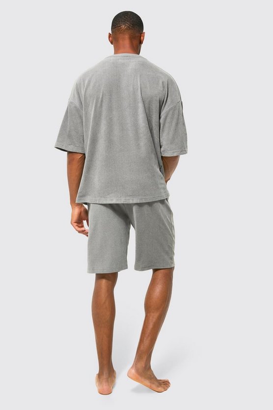 Weiche gerippte Plüsch Oversize Shorts