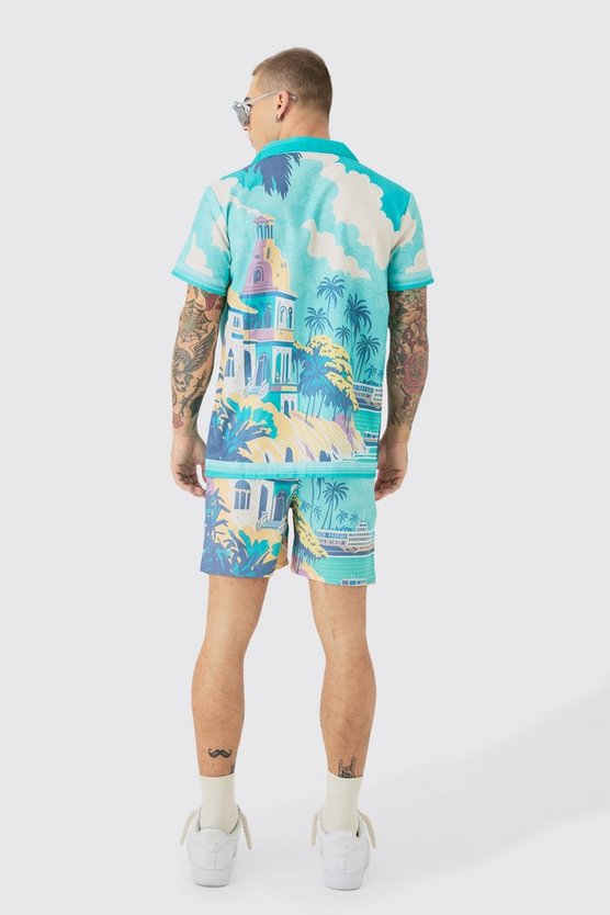 Regular Hemd & Badehose mit Print