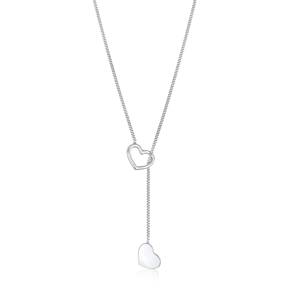 Elli Elli Collier Femmes Y chaîne pendentif coeur amour en argent sterling 925 collier