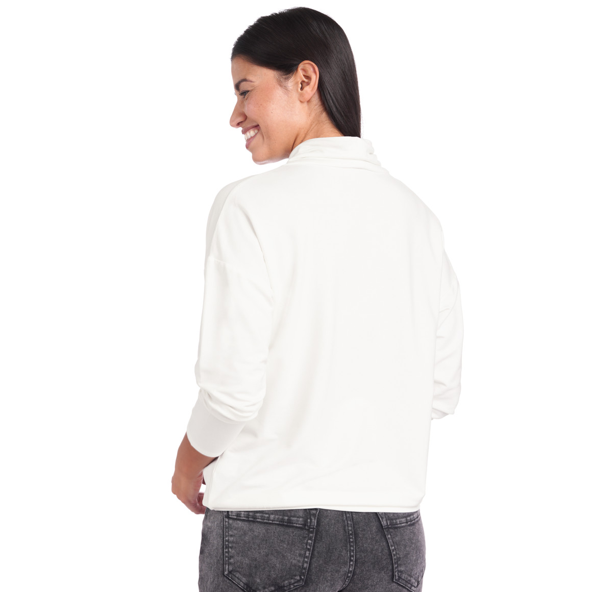 Damen Langarmshirt mit Statement-Print