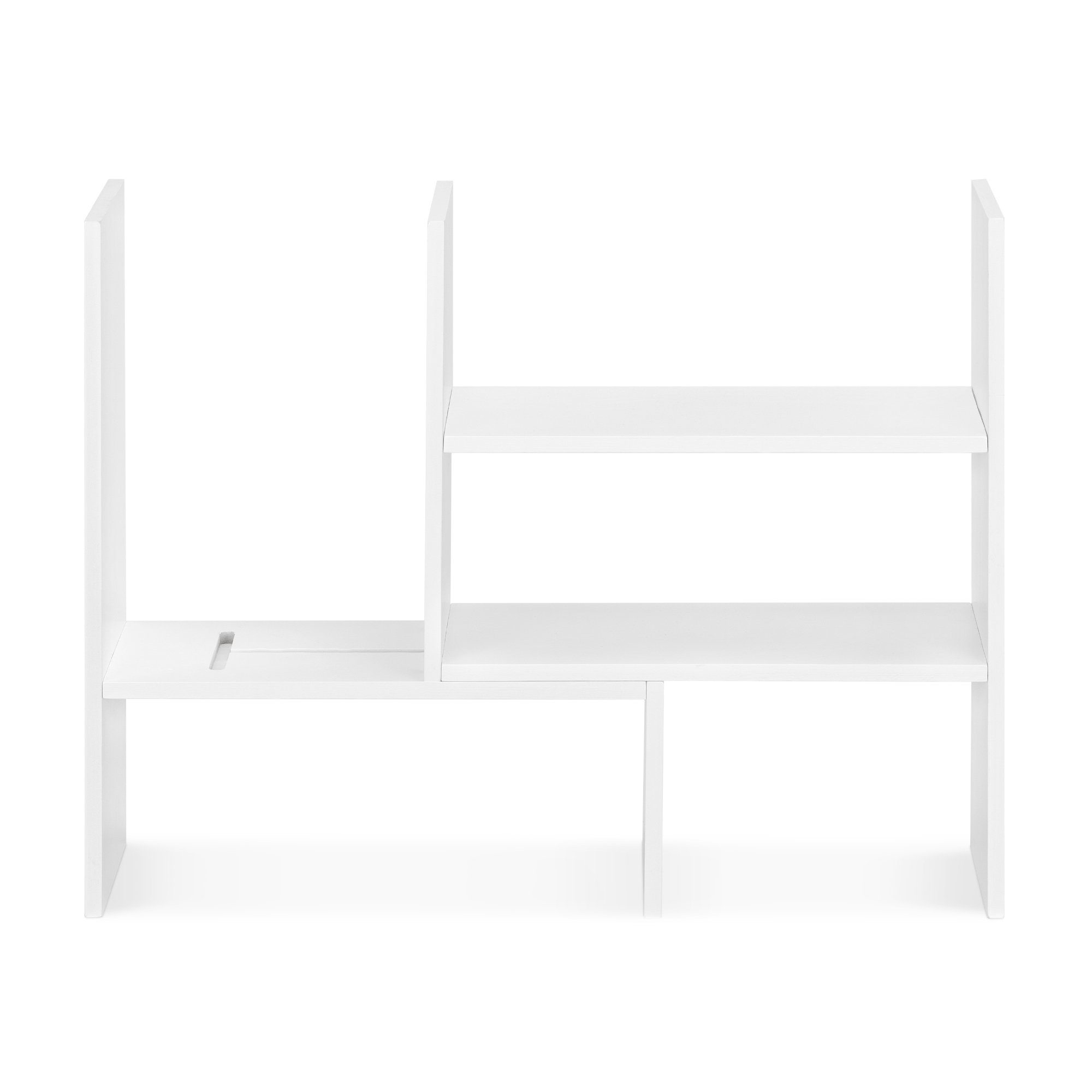 Navaris Bücherregal Schreibtisch-Organizer 64x15,5x40 - verstellbares Regal - Weiß