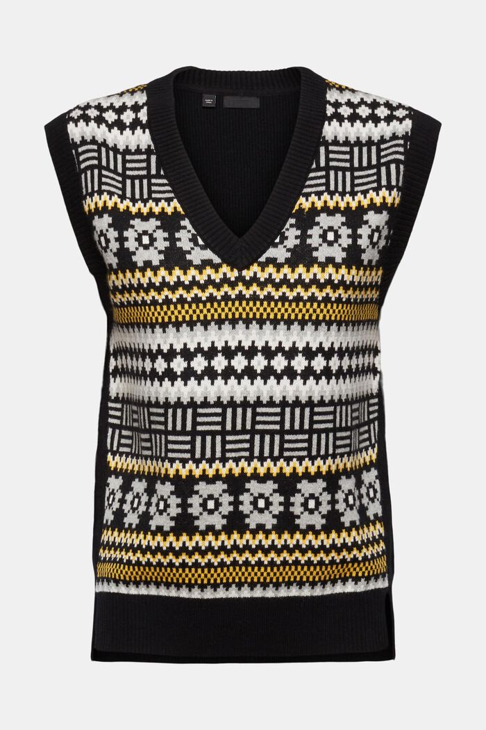 Tanktop mit V-Ausschnitt und Fair-Isle-Jacquard