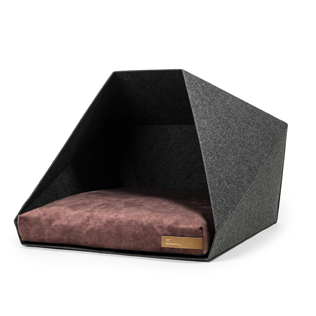 Rexproduct Hundehöhlen Rexproduct Home PetPocket dunkelgrau rot