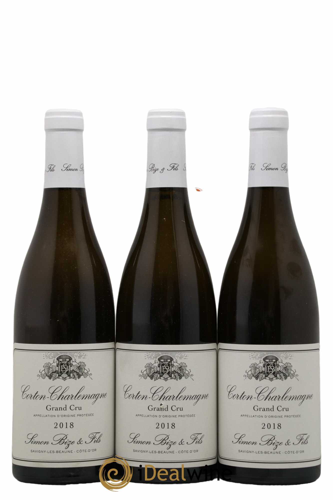 Corton-Charlemagne Grand Cru Simon Bize & Fils  2018 - Lot de 3 Bouteilles