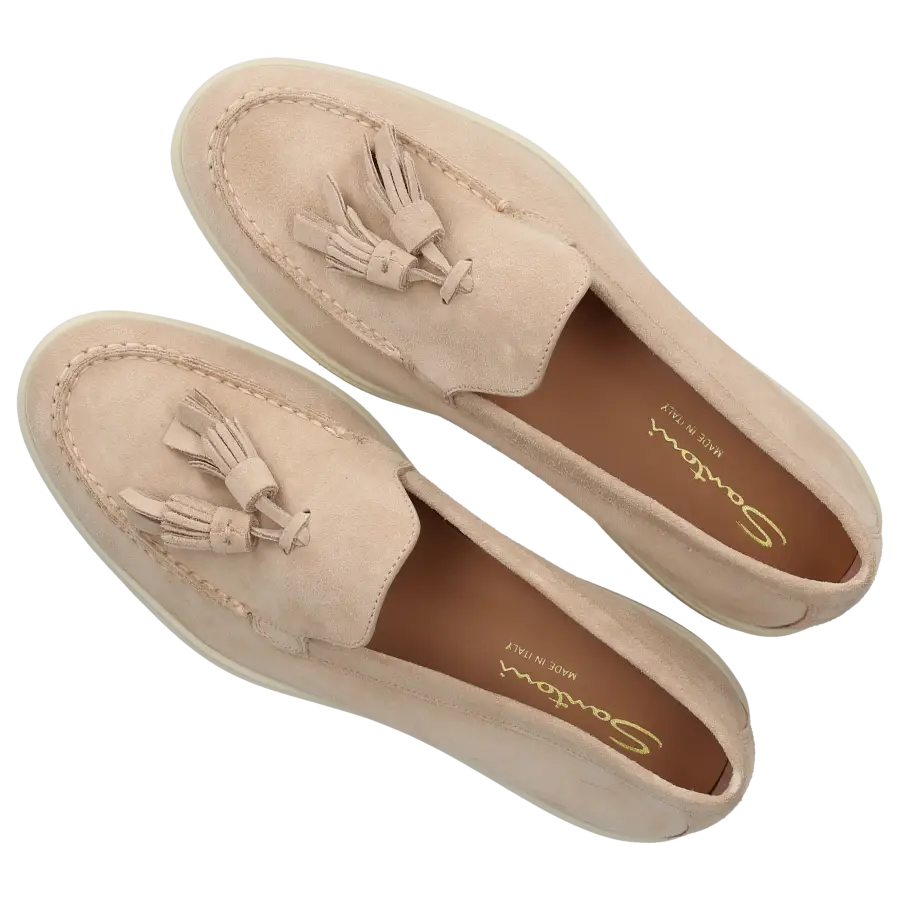 Santoni - Loafer 58744 Veloursleder - beige
