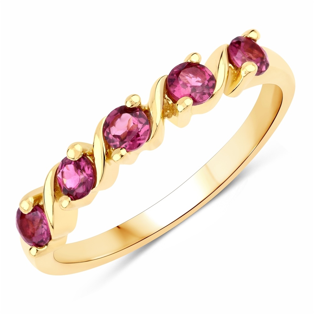 Rafaela Donata Bague Argent sterling Rhodolite en Or jaune Bague