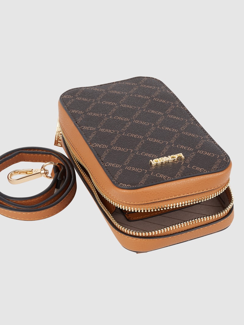 Handytasche in Leder-Optik Modell 'Filiberta' in dunkelbraun